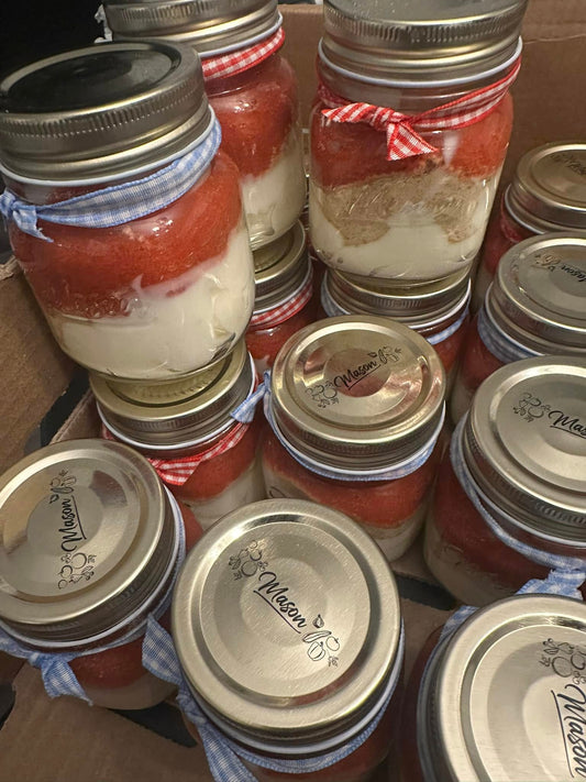 Strawberry Protein Cheesecake Jar